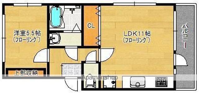 メゾンウエハラⅡ(1LDK/3階)の間取り写真