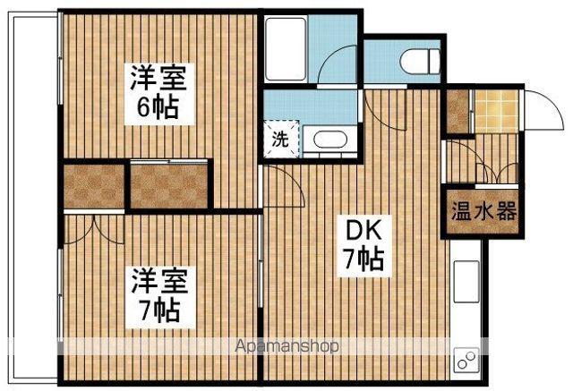 古町ツインタワーハイツ(2DK/8階)の間取り写真