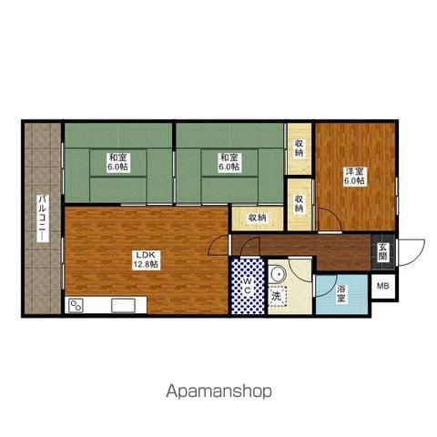 ハイライフ小笹(3LDK/5階)の間取り写真