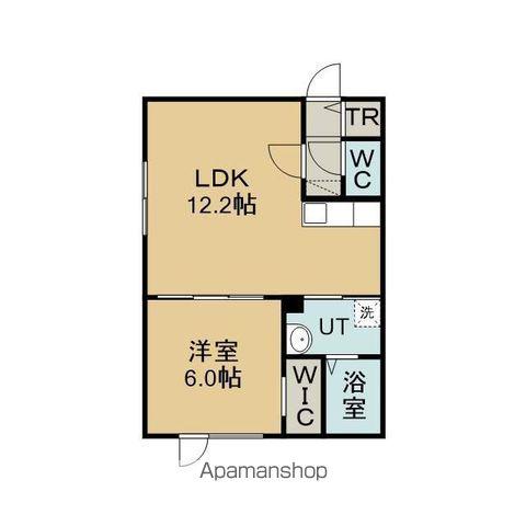 ロイヤルハイム北光B(1LDK/2階)の間取り写真