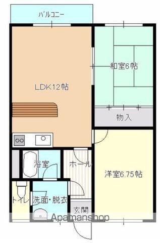 マンションマルノ(2LDK/2階)の間取り写真