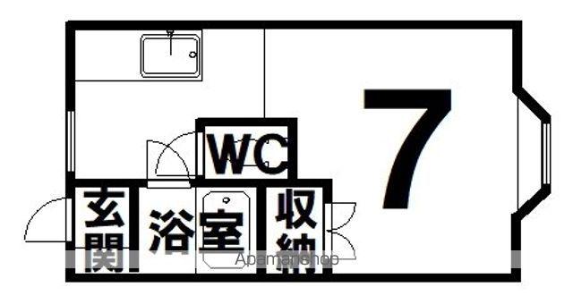 アベニュー芦野(1K/1階)の間取り写真