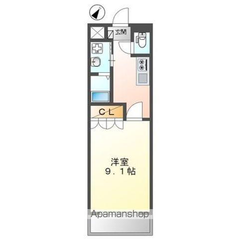 ラカンパネラⅠ(1K/2階)の間取り写真