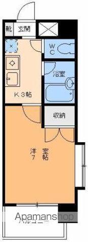 フェニックス南江戸(1K/6階)の間取り写真