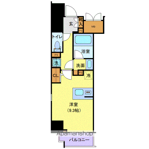 ロイジェントパークス千葉中央(ワンルーム/7階)の間取り写真