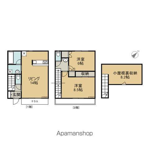 サンライズ昭和町参番館(2SLDK/1階)の間取り写真