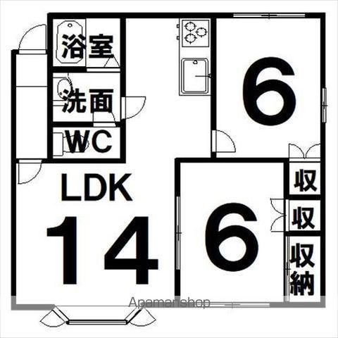 ピュアリッチA(2LDK/2階)の間取り写真