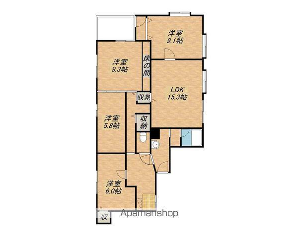 相原ハイツ(4LDK/2階)の間取り写真