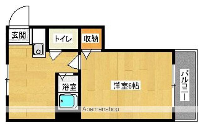 シャトル市大前(1K/1階)の間取り写真