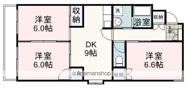 UハイツA(3DK/1階)の間取り写真