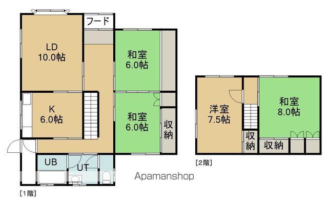 北海道函館市 2階建 築56年(4LDK)の間取り写真