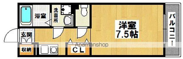 コート石津川(1K/3階)の間取り写真