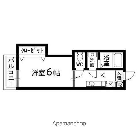 コンフォート永和台(1K/1階)の間取り写真