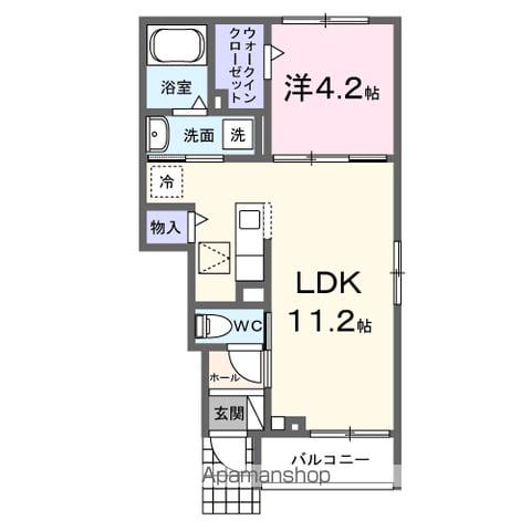 VIIDES(1LDK/1階)の間取り写真