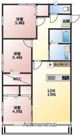 ヴィータ・コモド(3LDK/2階)の間取り写真
