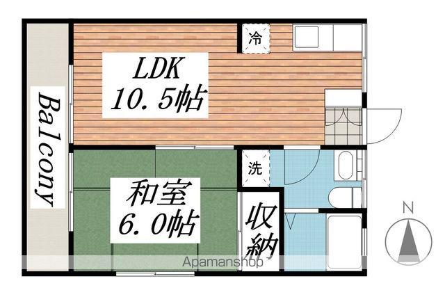 コーポ柳(1LDK/2階)の間取り写真