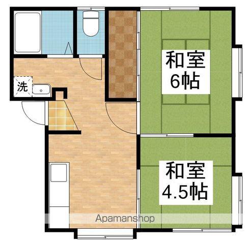 ロイヤルタウン紫竹Ⅱ(2DK/2階)の間取り写真