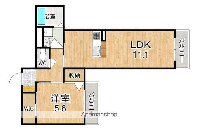 BLANC HILLS(1LDK/1階)の間取り写真