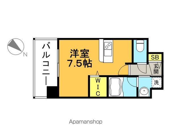 エンクレスト天神STAGE(ワンルーム/7階)の間取り写真