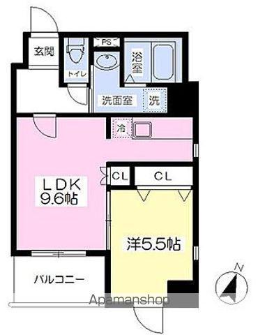 J-PLACE東町(1LDK/2階)の間取り写真