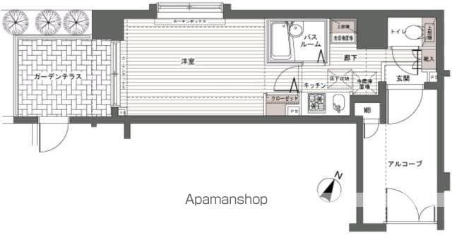 フェニックス新高円寺伍番館(1K/1階)の間取り写真