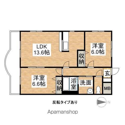 プリミエール清水(2LDK/2階)の間取り写真