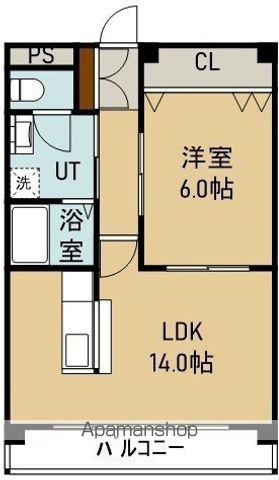 柳町レジデンス(1LDK/1階)の間取り写真