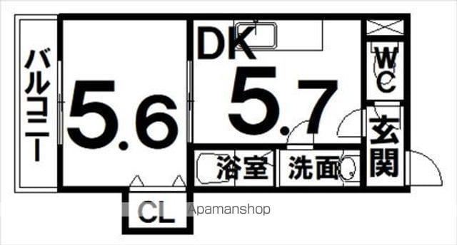 サンシャイン731(1DK/4階)の間取り写真