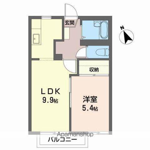 フレグランス・M(1LDK/2階)の間取り写真