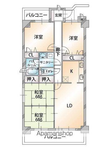 アルファステイツ旭駅前(4LDK/4階)の間取り写真