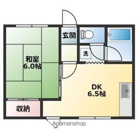 船栄ハイツⅠ(1DK/2階)の間取り写真