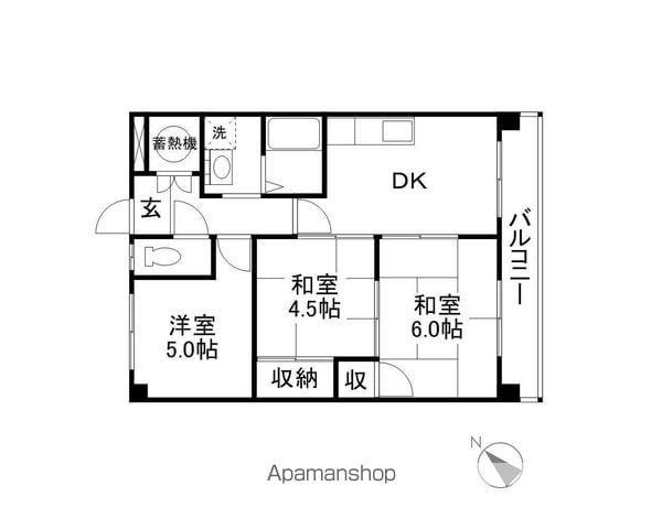 西村マンション(3DK/2階)の間取り写真