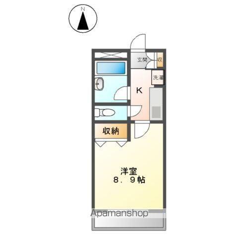 カドーラ(1K/4階)の間取り写真
