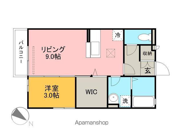 グランモア津久礼(1LDK/2階)の間取り写真