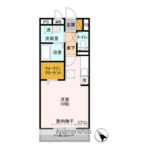 カメリア武蔵藤沢(ワンルーム/1階)の間取り写真