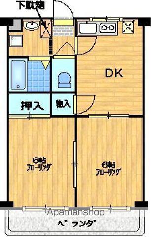 アルヴァフォー(2DK/2階)の間取り写真
