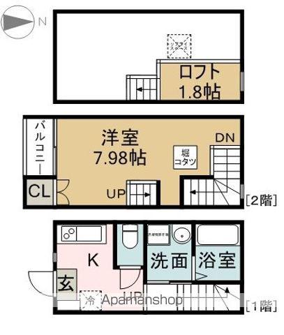 LIBERTY HILL (ワンルーム/1階)の間取り写真