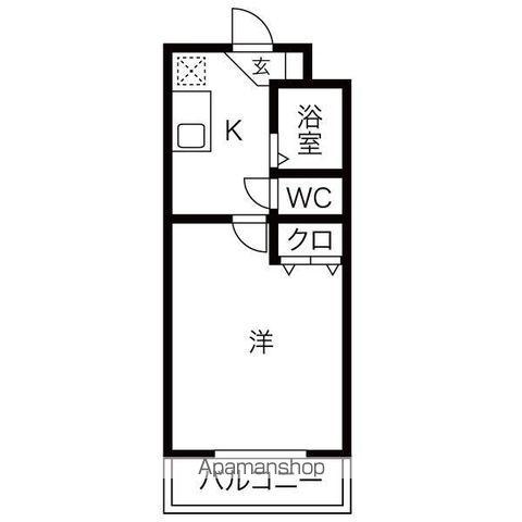 DARNER長久手(1K/3階)の間取り写真