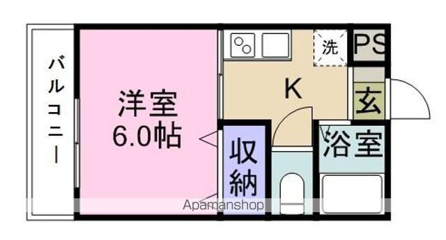 メゾン・ヌーベルアイ(1K/2階)の間取り写真