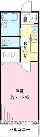 グランシャリオ1(1K/2階)の間取り写真