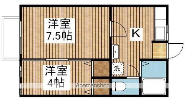 エクセレントB棟(2K/2階)の間取り写真