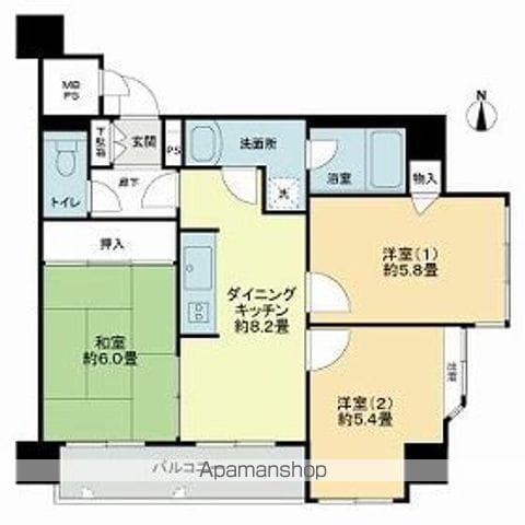 ライオンズマンション長町4丁目(3DK/6階)の間取り写真