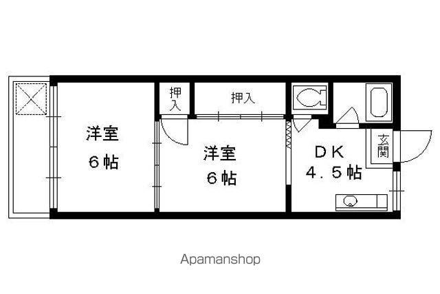 GSハイツ(2K/2階)の間取り写真