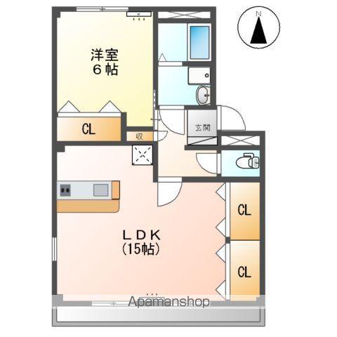 プロニティー L(1LDK/1階)の間取り写真