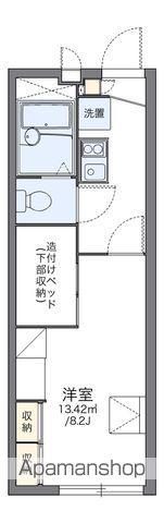 レオパレス阿久比(1K/1階)の間取り写真