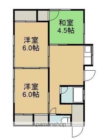 熊本市健軍線 健軍町駅 徒歩16分 1階建 築47年(3DK)の間取り写真