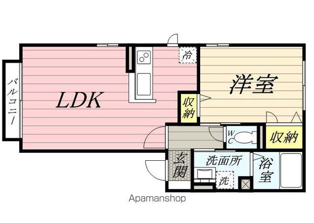 プッピス2(1LDK/1階)の間取り写真