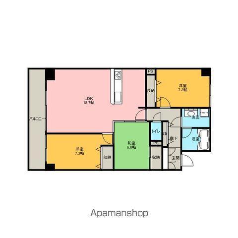 アイランドシティインフィニガーデンサウス棟(3LDK/14階)の間取り写真