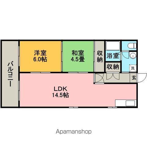 REステートビル(2LDK/6階)の間取り写真