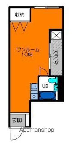 フォレスト・イン(ワンルーム/1階)の間取り写真